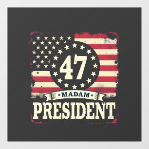 Madam President American flag 47 harris Walz 