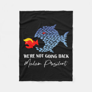 Madam President Funny Big Fish Eat Little Fish Tru Fleece Blanket