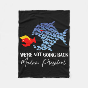 Madam President Funny Big Fish Eat Little Fish Tru Fleece Blanket