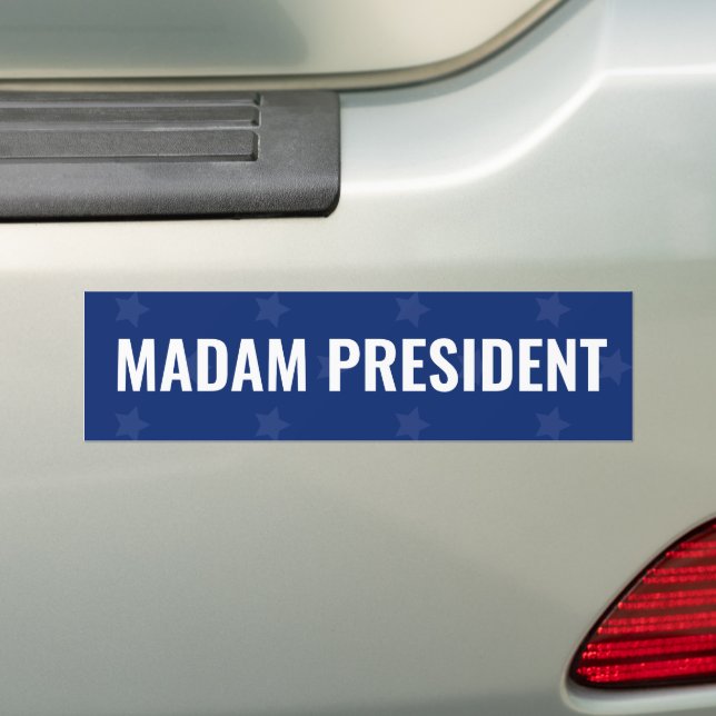 Madam President Harris 2024 Bumper Sticker (On Car)