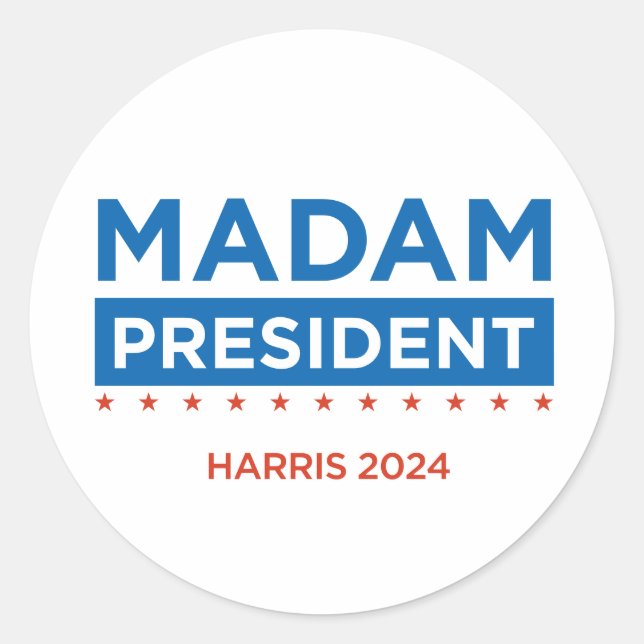 Madam President Harris 2024 sticker (Front)