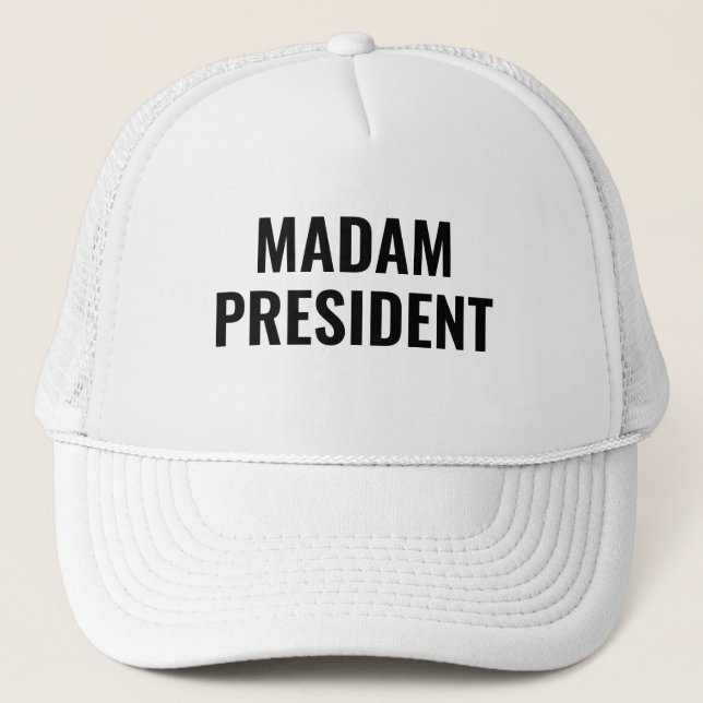 Madam President Harris 2024  Trucker Hat (Front)