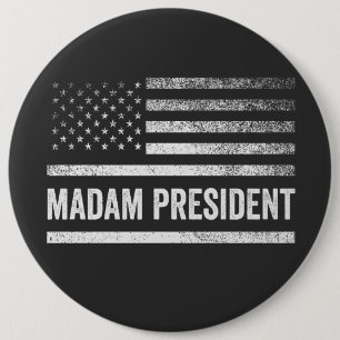 Madam President Harris Walz American Flag Election 6 Cm Round Badge