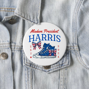 Madam President Kamala Harris 2024 10 Cm Round Badge