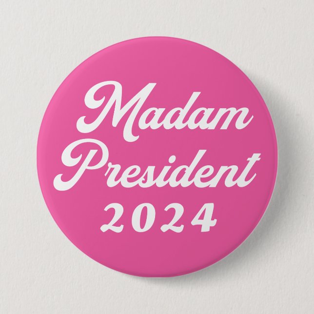 Madam President Kamala Harris 2024 election 7.5 Cm Round Badge (Front)