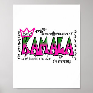 Madam President Kamala Harris 2024 Poster