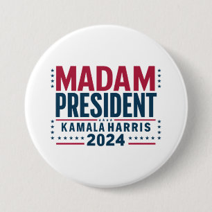 Madam President Kamala Harris 2024 Vote Democrat 7.5 Cm Round Badge