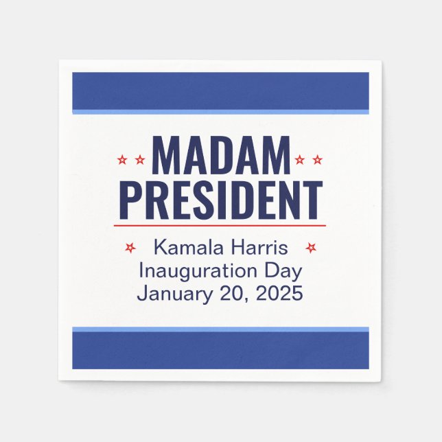 Madam President Kamala Harris Inauguration Napkin (Front)