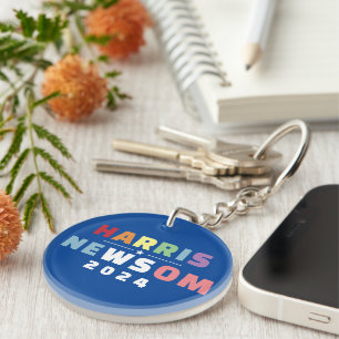 MADAM PRESIDENT KAMALA HARRIS NEWSOM 2024 KEY RING