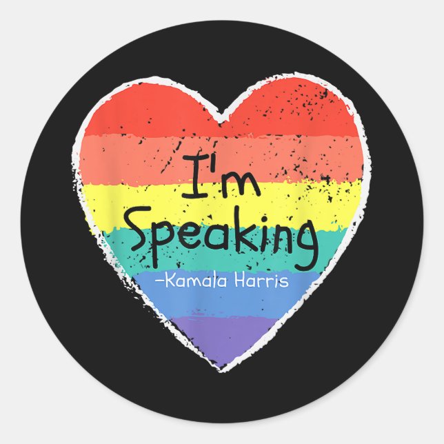 Madam Vice President I'm Speaking Kamala Harris gi Classic Round Sticker (Front)