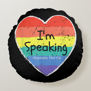 Madam Vice President I'm Speaking Kamala Harris gi Round Cushion