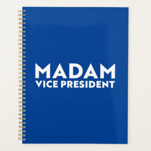 "Madam Vice President" kamala Harris Blue white Planner