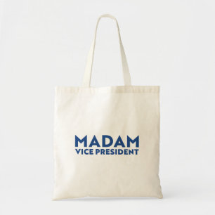 "Madam Vice President" kamala harris Blue white Tote Bag