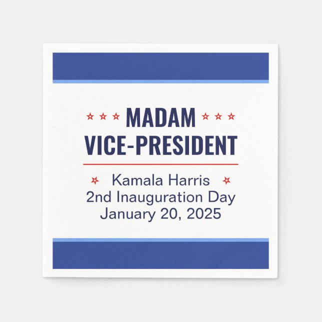 Madam Vice-President Kamala Harris Inauguration Napkin (Front)