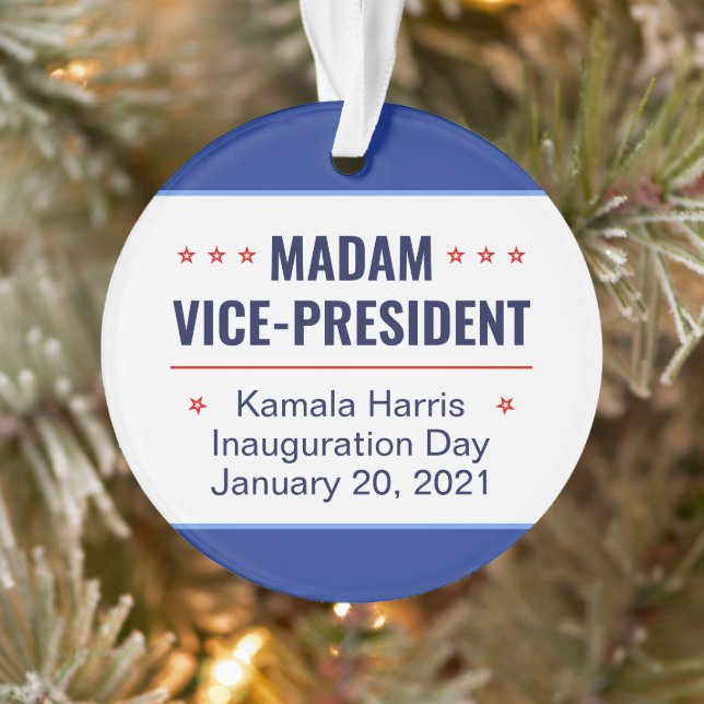 Madam Vice-President Kamala Harris Inauguration Ornament (Tree)