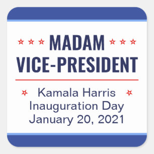 Madam Vice-President Kamala Harris Inauguration Square Sticker