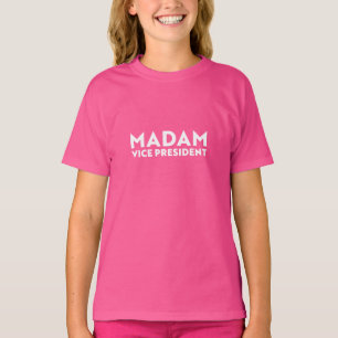 "Madam Vice President" kamala Harris white letters T-Shirt