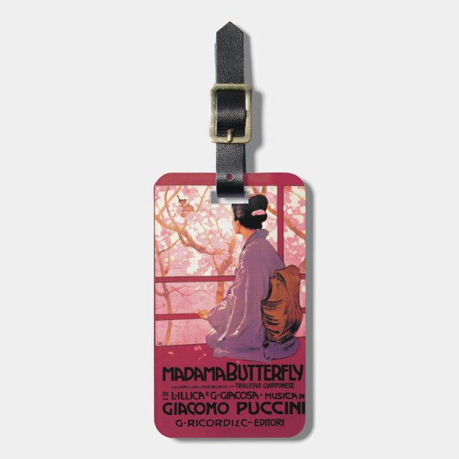 Madama Butterfly Luggage Tag (Front Vertical)