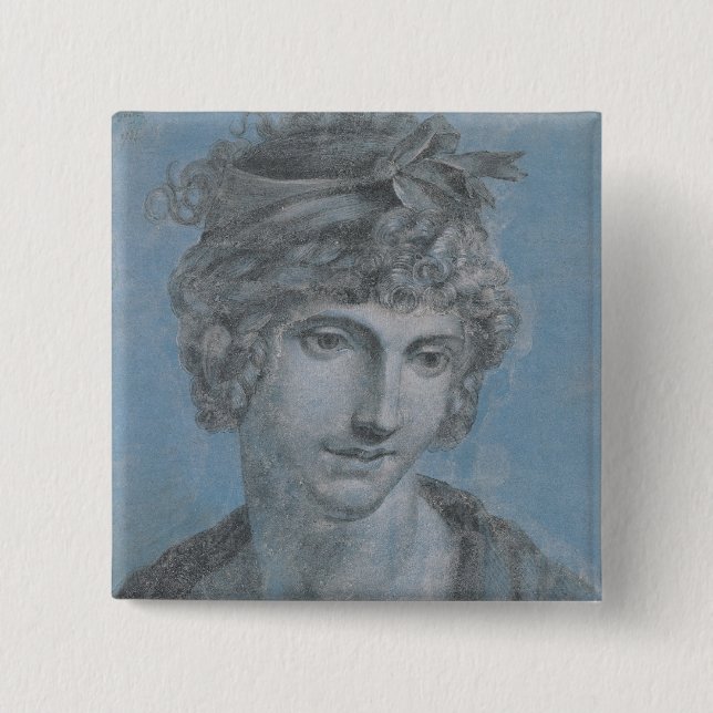 Madame Aubry  Olympia of Gouges, 1784 15 Cm Square Badge (Front)