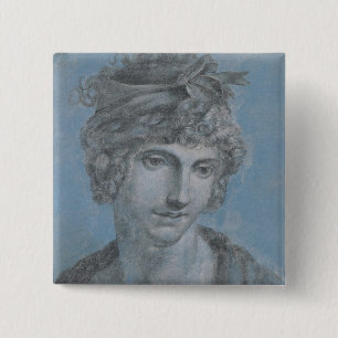 Madame Aubry  Olympia of Gouges, 1784 15 Cm Square Badge