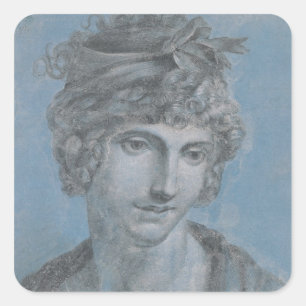 Madame Aubry  Olympia of Gouges, 1784 Square Sticker
