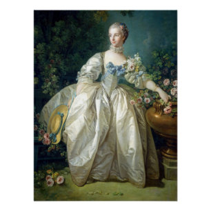 Madame Bergeret 1766 by Francois Boucher oil paint Poster