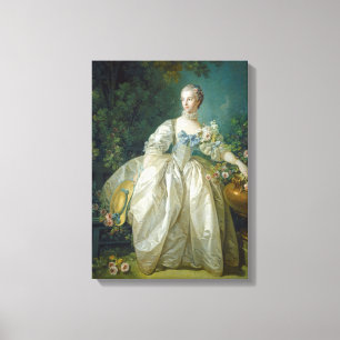 Madame Bergeret, c. 1766 (oil on canvas) Canvas Print