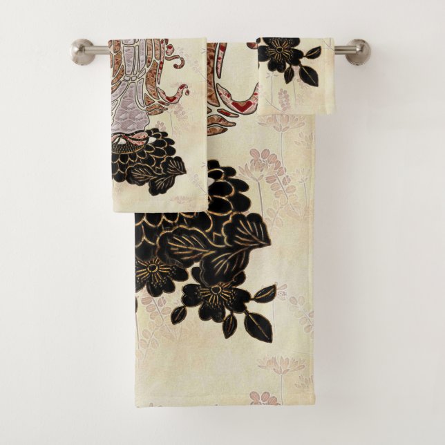 Madame Butterfly Bath Towel Set (Insitu)