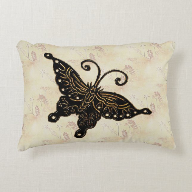 Madame Butterfly Decorative Cushion (Front)
