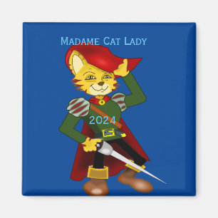 Madame Cat Lady 2024 for President Thunder_Cove  Magnet