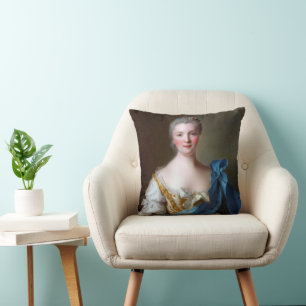 Madame de la Porte 1754 by Jean-Marc Nattier Cushion