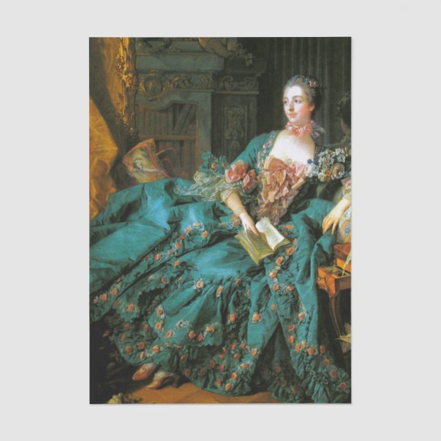 Madame de Pompadour by Francois Boucher Tissue Paper (Front)