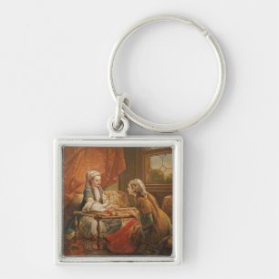 Madame de Pompadour in the role of fortuneteller Key Ring