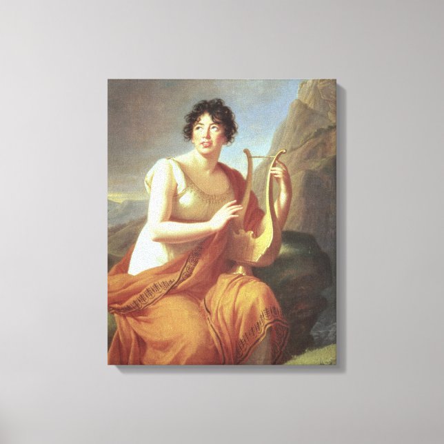 Madame de Stael as Corinne, 1809 Canvas Print (Front)