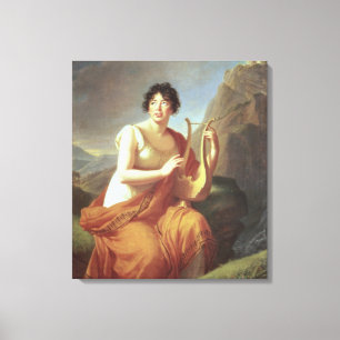 Madame de Stael as Corinne, 1809 Canvas Print