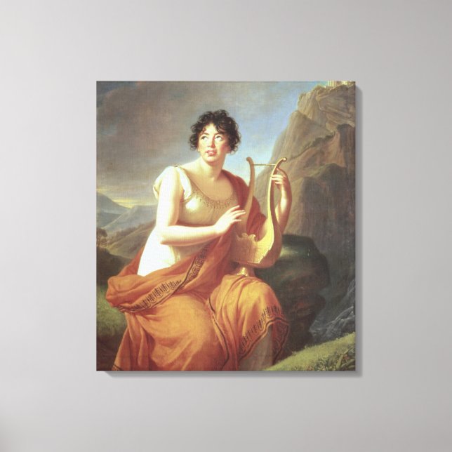 Madame de Stael as Corinne, 1809 Canvas Print (Front)