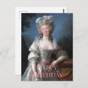 Madame du Barry 1782 Happy Birthday Postcard
