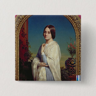 Madame Edouard Dubufe 1842 15 Cm Square Badge