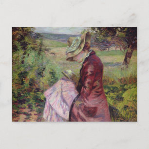 Madame Guillaumin reading, c.1887 Postcard