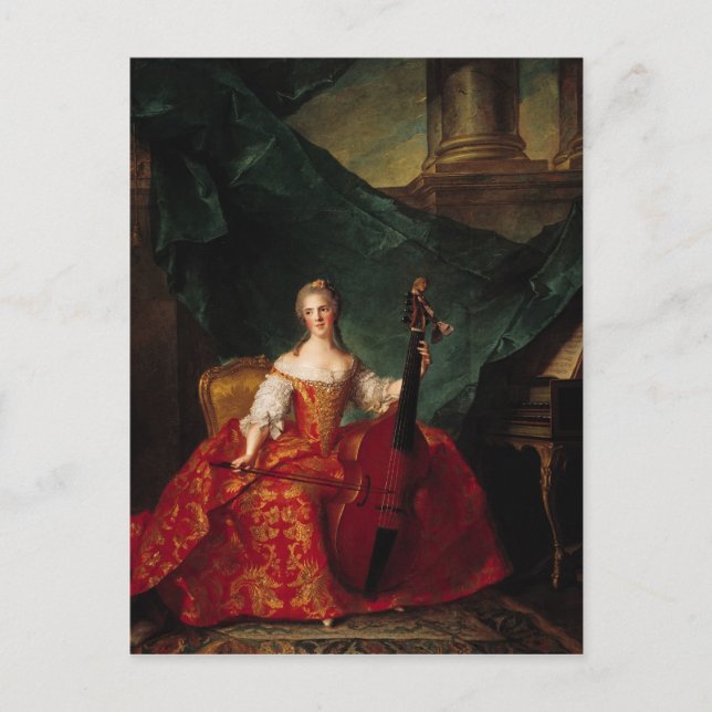 Madame Henriette de France  in Court Postcard (Front)