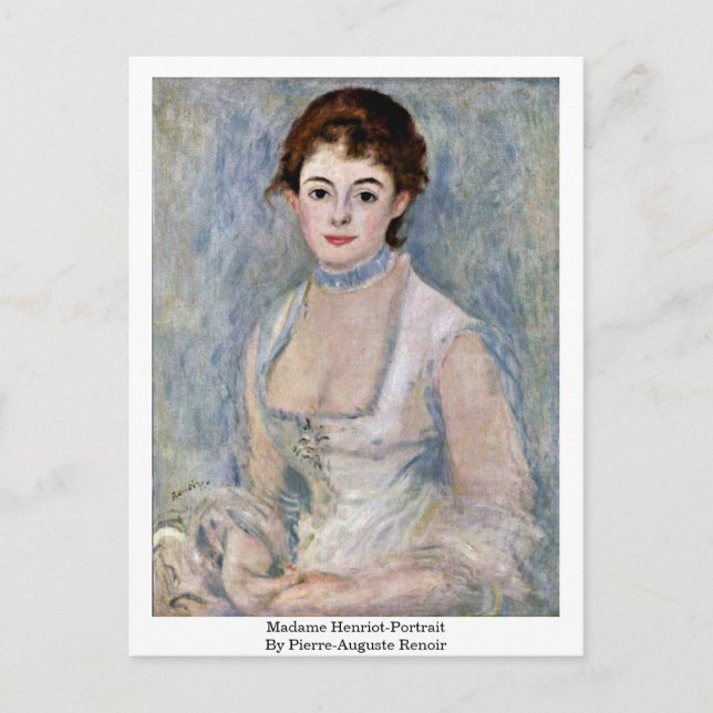 Madame Henriot-Portrait By Pierre-Auguste Renoir Postcard (Front)