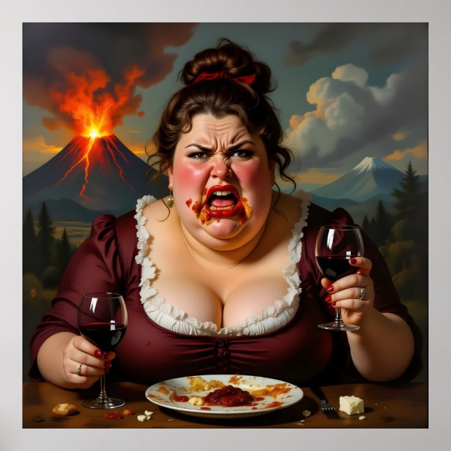 “Madame Lava-Cake”- She Blows At A Moments Notice Poster (Front)