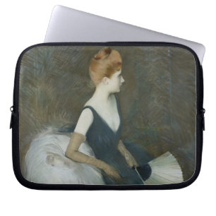 Madame Marthe Letellier Sitting on a Sofa Laptop Sleeve