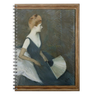 Madame Marthe Letellier Sitting on a Sofa Notebook