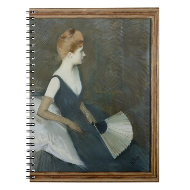 Madame Marthe Letellier Sitting on a Sofa Notebook (Front)