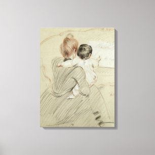 Madame Paul Helleu and her Daughter Paulette Canvas Print
