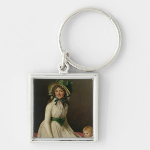 Madame Pierre Seriziat with her Son, Emile Key Ring