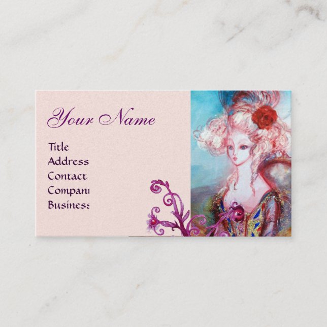 MADAME POMPADOUR Beauty,Salon,Spa ,Makeup Artist Business Card (Front)
