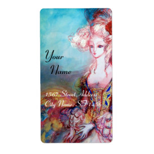 MADAME POMPADOUR ,bright pink blue