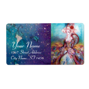 MADAME POMPADOUR ,bright pink blue green